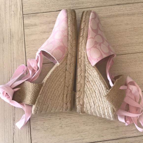 Pink Coach wedge espadrille - Picture 6 of 6
